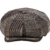 Sterkowski Harris Tweed Schiebermütze 8 Panel Gatsby Schlägermütze Flat Cap 58 Braun - 