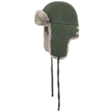 Stetson Alaska Wool Fliegermütze Pilotenmütze Chapka Fellmütze Wintermütze Pilotenmütze Wintermütze (L/58-59 - oliv) -