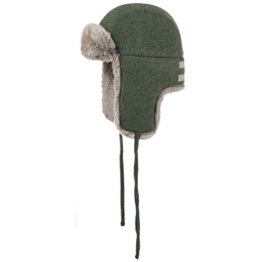 Stetson Alaska Wool Fliegermütze Pilotenmütze Chapka Fellmütze Wintermütze Pilotenmütze Wintermütze (L/58-59 - oliv) -