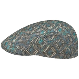 Stetson Allover Toyo Flatcap Schirmmütze Strohcap Sommercap Sonnencap Cap Kappe Mütze Strohcap Schirmmütze (XL/60-61 - blau) -