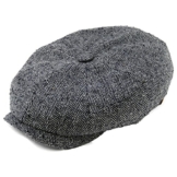 Stetson Art. Hatteras Seide Schirmmütze anthrazit Gr. M=57 6842501-331 -