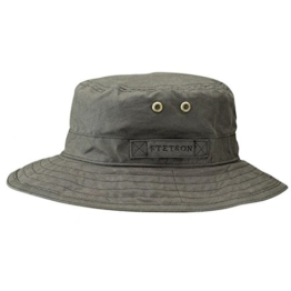 Stetson Atkins Fischerhut Anglerhut Freizeithut gewachste Baumwolle - oliv XL/60-61 -