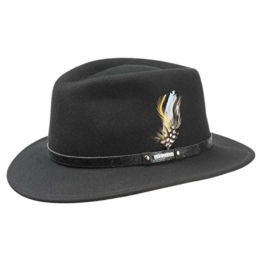 Stetson Biscoe Westernhut Wollfilzhut Allwetterhut (L/58-59 - schwarz) -