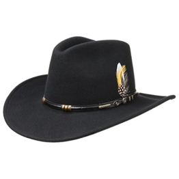 Stetson Buffalo Cowboy Westernhut Herbst Allwetterhut (XL/60-61 - schwarz) -