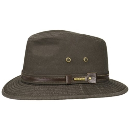 Stetson Classic Traveller Baumwollhut Travellerhut Hut Stoffhut Sommerhut Sonnenhut Baumwollhut (XL/60-61 - oliv) -