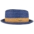 Stetson Colour Band Pork Pie Strohhut Raffiahut Strandhut Herrenhut Sommerhut Hut Sonnenhut Strohhut Sommerhut (L/58-59 - blau) -