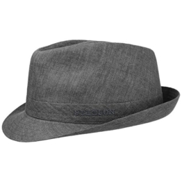 Stetson Geneva Leinenhut Sommertrilby Stoffhut (59 cm - grau) -