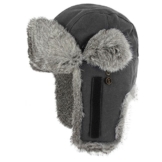 Stetson Hatfield Fellmütze Fliegermütze Tschapka aus Baumwolle - grau L/58-59 -