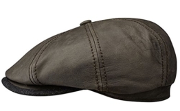 Stetson Hatteras Ballonmütze Newsboy Cap aus Ziegenleder - braun L/58-59 -