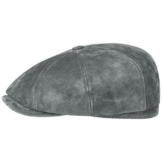 Stetson Hatteras Nubuk Pigskin Flatcap Schirmmütze Ledercap Ledermütze Ballonmütze Cap Mütze Ballonmütze Schirmmütze (XL/60-61 - hellblau) -