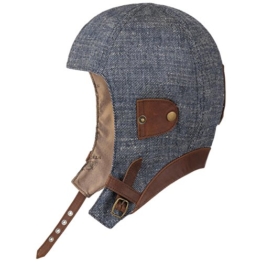 Stetson Heritage Collection Cabriohaube Leinenmütze Cabriomütze Seidenmütze Oldtimermütze Cabriohaube Fliegermützen (L/58-59 - denim) -