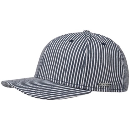 Stetson Hickory Stripe Baseball Cap Basecap Kappe Schirmcap Baumwollcap Sommercap Sonnencap Sommercap Baseballcap (One Size - blau) -