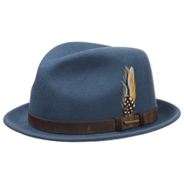 Stetson Hut Herrenhut Hailey Filzhut Trilby Wollfilzhut (L/58-59 - blau) -