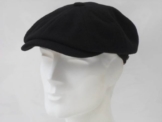 Stetson Kappe schwarz Wolle Herrenmütze Flatcap (56) -