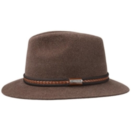 Stetson Lundy Traveller Haarfilzhut Hut Filzhut Herrenhut Travellerhut Haarfilz Haarfilzhut Travellerhut (59 cm - braun-meliert) -