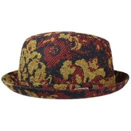 Stetson Ornament Player Hut Stoffhut Baumwollhut Herrenhut Damenhut Porkpie Stoffhut Musikerhut (55 cm - bunt) -