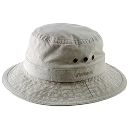 Stetson Reston Delave Organic Cotton Topfhut Fischerhut aus Baumwolle - beige M/56-57 -