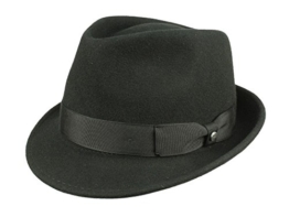 Stetson Richmond Trilby Hut wasserabweisender Trilbyhut aus Wollfilz - schwarz M/56-57 -