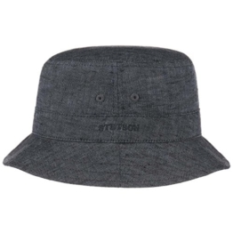 Stetson Ros Leinen Bucket Hat Fischerhut Leinenhut Sommerhut Stoffhut Stoffhut Leinenhut (58 cm - dunkelgrau) -