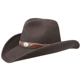 Stetson Roy Wollfilz Cowboyhut Wollfilzhut Rodeohut (L/58-59 - braun) -