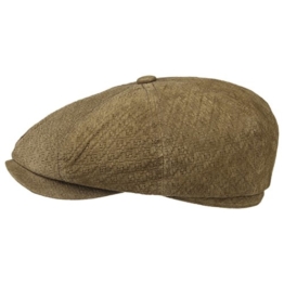 Stetson Schirmmütze Hatteras Embossed Pigskin Ledercap Ballonmütze Schirmmütze (S/54-55 - braun) -
