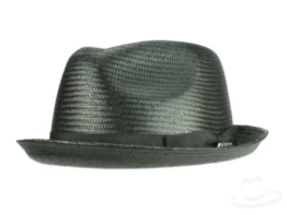 Stetson Strohhut Pelham Toyo in schwarz Trilby Sommerhut Herrenhut Hut (XL=60-61) -