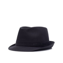 Stetson Teton Trilby Hut Stoffhut aus Baumwolle - schwarz 55 -