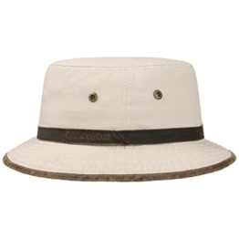 Stetson Washed UV-Schutz Bucket Hat Fischerhut Hut Baumwollhut Sonnenhut Sonnenhut Baumwollhut (L/58-59 - beige) -