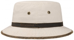 Stetson Washed UV-Schutz Bucket Hat Fischerhut Hut Baumwollhut Sonnenhut Sonnenhut Baumwollhut (XL/60-61 - beige) -