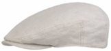 Stetson Woodfield Linen Flat Cap Flatcaps Schiebermütze (S/54-55 - hellbeige) -