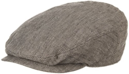 Stetson Woodfield Linen Flat Cap Flatcaps Schiebermütze (XXL/62-63 - anthrazit) -
