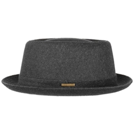 Stetson Wool Pork Pie Hut Wollhut Wollfilzhut Filzhut Musikerhut Jazzhut Herrenhut Filzhut Wollhut (60 cm - anthrazit) -