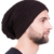 Strickmütze - beanie lang mit geripptem Streifenmuster, Wintermütze unisex Skimütze Wintermütze (braun) - 