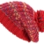 Strickmütze Bommelmütze rot/bunt - Beanie Mütze mit Bommel für Damen 2014/2015 - 260 (rot) - 