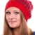 Strickmütze Bommelmütze rot/bunt - Beanie Mütze mit Bommel für Damen 2014/2015 - 260 (rot) -