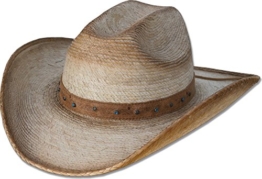 Strohhut Westernhut Country Western Cowboyhut Hut »MILO« Nature Stars & Stripes (M) -