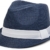 styleBREAKER Trilby Hut, leichter Papierhut mit kontrastfarbigem Zierband, Unisex 04025002, Farbe:Dunkelblau / Weiß;Größe:S / M = 56 cm -