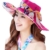 TININNA Damen Frauen Böhmen Faltbar Bowknot Blumen Sonnenhut Sandstrand Sonnenhüte Sommerhut Sommer Hut Sonnenhuete Strand Kappe Strandhut hot pink -
