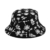 TININNA Unisex Kokosnussbaum Muster Buschhut Sonnenhut Bucket Hat Strandhut Sommerhut Sonnenhuete schwarz -