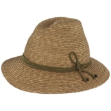 Trachten-Strohhut | Sommerhut | Trachtenhut – Aus 100% Stroh mit grünem Ripsband & Einfass – Traveller – Flexibel & Bequem - Grün -