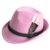 Trachtenhut aus 100% Wolle mit echter Feder, Farbe rosa Gr. 55 -