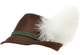 Trachtenhut braun mit Adlerflaum (Imitat) 58 -