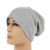 Ultraleichte Sommer Unisex Beanie in grau klassische Mütze Slouch Cap Unisex waschbar mit Stretchanteil - 