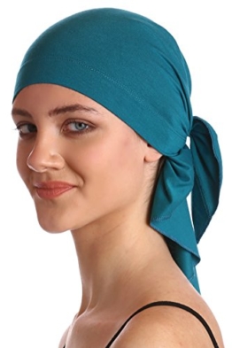 Unisex Baumwolle Bandana Fur Haarverlust (Teal) -