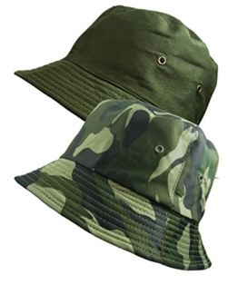 UNISEX HOMMES DAMES REVERSIBLE COTON RICH CAMOUFLAGE BUSH / CHAPEAU CLOCHE BOB-OPT 3 -