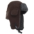 Unisex Mütze mit Ohrenklappen / Fliegermütze / Trapperhut (59 cm) (Schwarz) - 