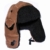 Unisex Mütze mit Ohrenklappen / Fliegermütze / Trapperhut (59 cm) (Schwarz) - 