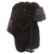 Unisex Mütze mit Ohrenklappen / Fliegermütze / Trapperhut (59 cm) (Schwarz) -
