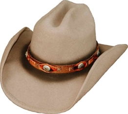 Unisex Westernhut Barry Filz beige Used Look S-XL(L) -