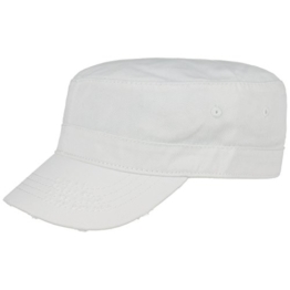 Urban Destroyed Armycap Militär-Stil Used (L/XL (58-61) - weiß) -